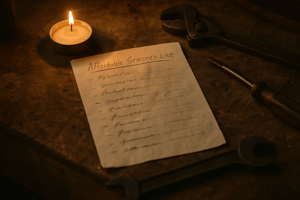 budget grocery list